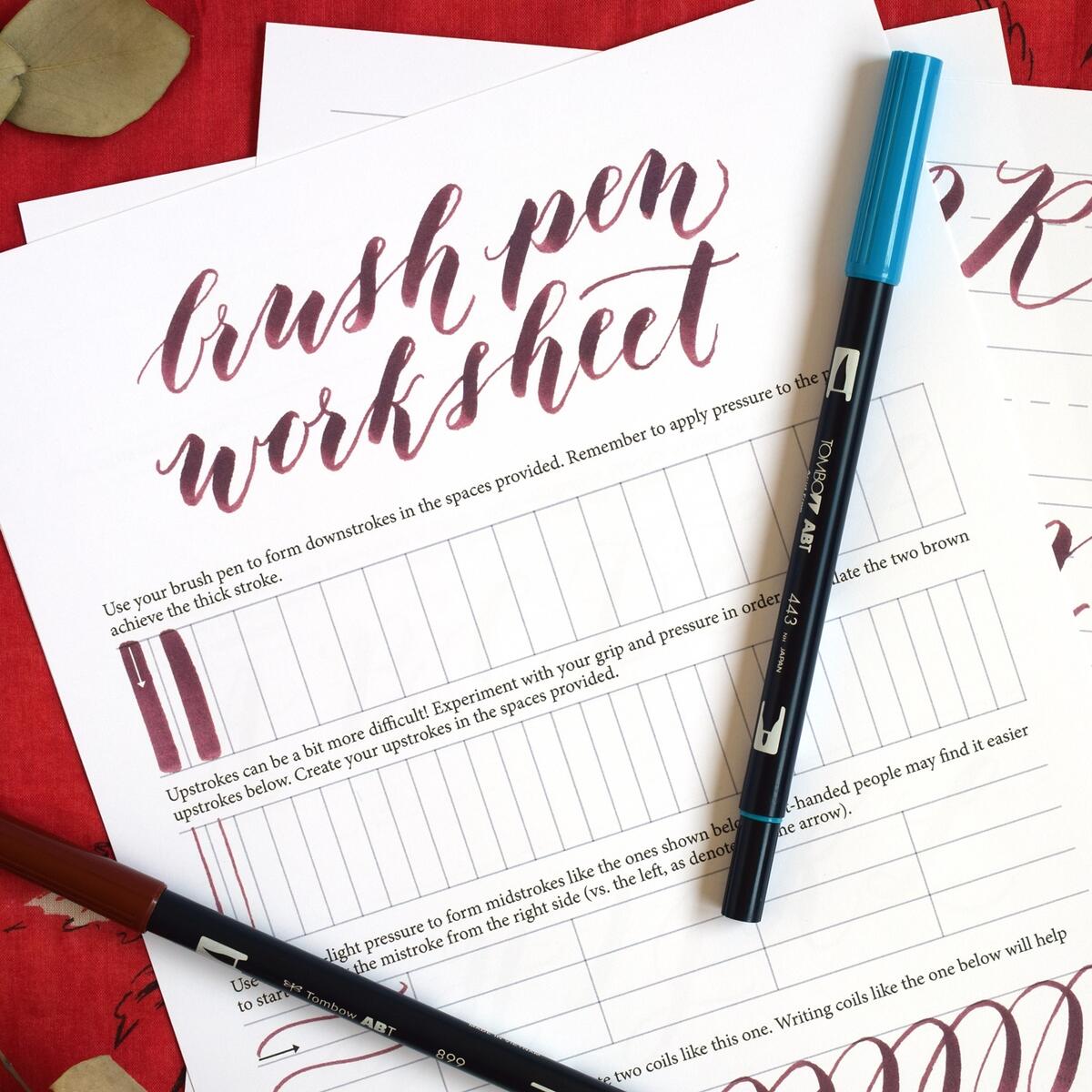 Free Brush Pen Calligraphy Worksheet The Postman S Knock Free Brush Pen Calligraphy Worksheet The Postman S Knock