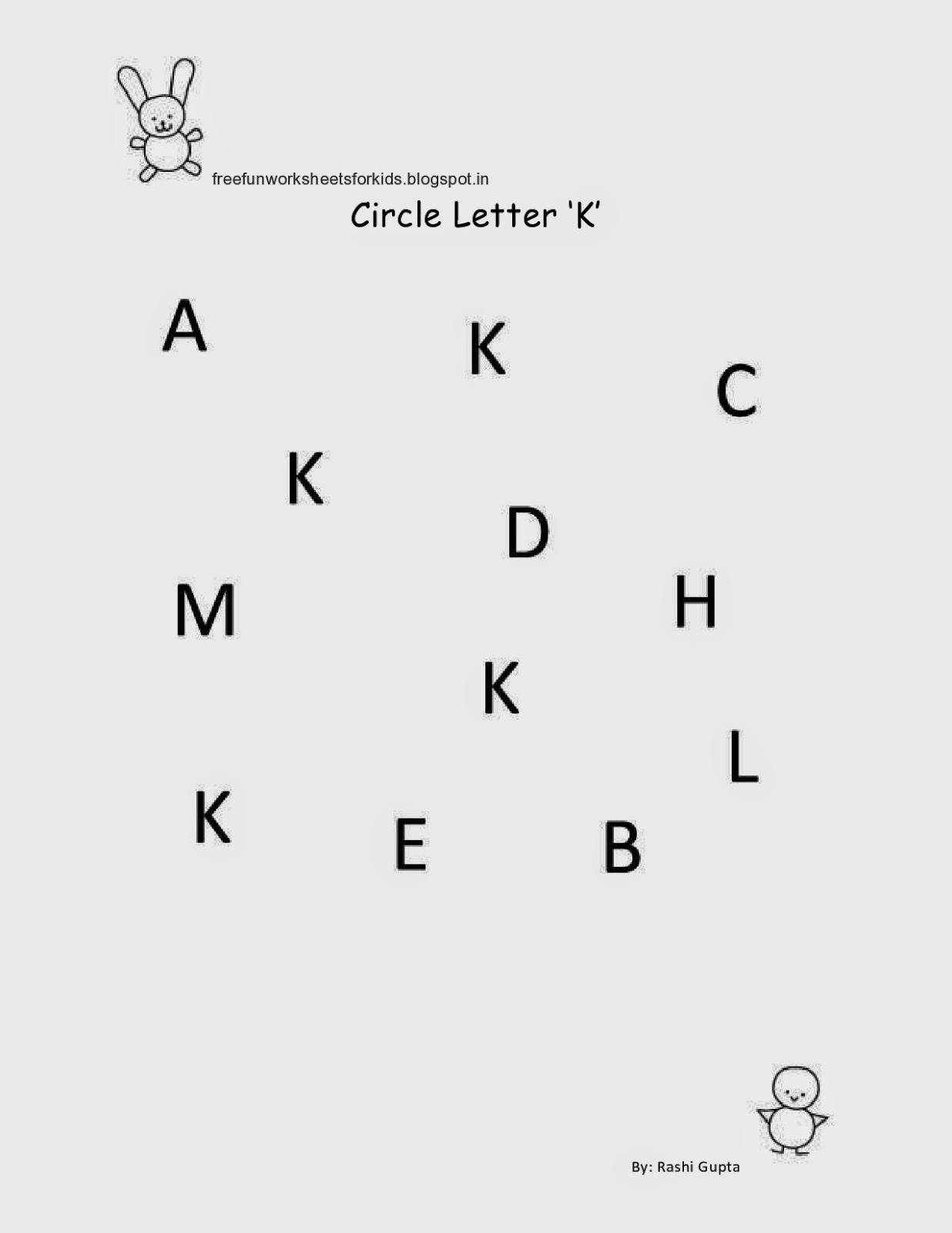 Free Fun Worksheets For Kids Free Printable Fun Worksheets For Class Nursery Circle Letters Letter Recognition For Kids Circle All Objects That Start With K Stock Vector Illustration Of Yarn Vector 237058811
