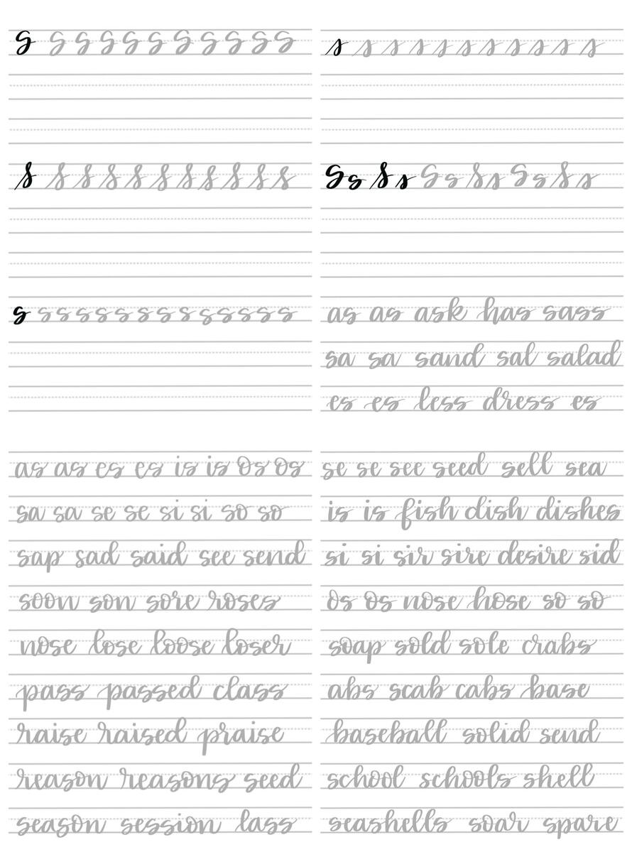 Free Hand Lettering Practice Sheets S Amy Latta Creations