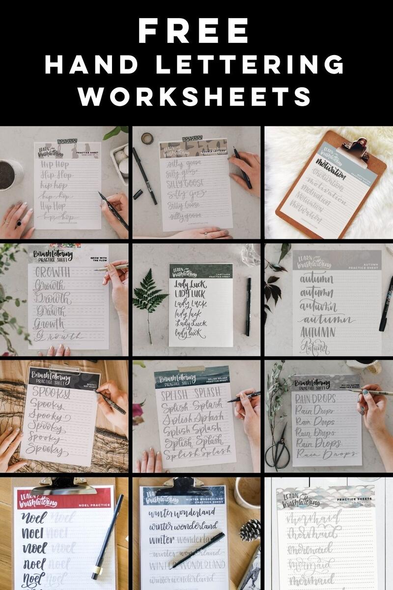 Free Hand Lettering Worksheets Lemon Thistle Hand Lettering The Basic Strokes Free Practice Sheet Ensign Insights