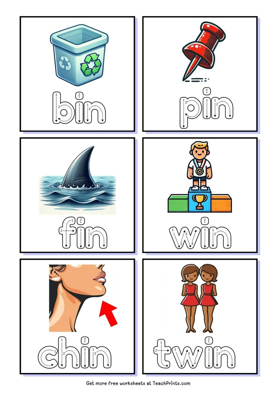 Free in Word Family Worksheets Teach Prints