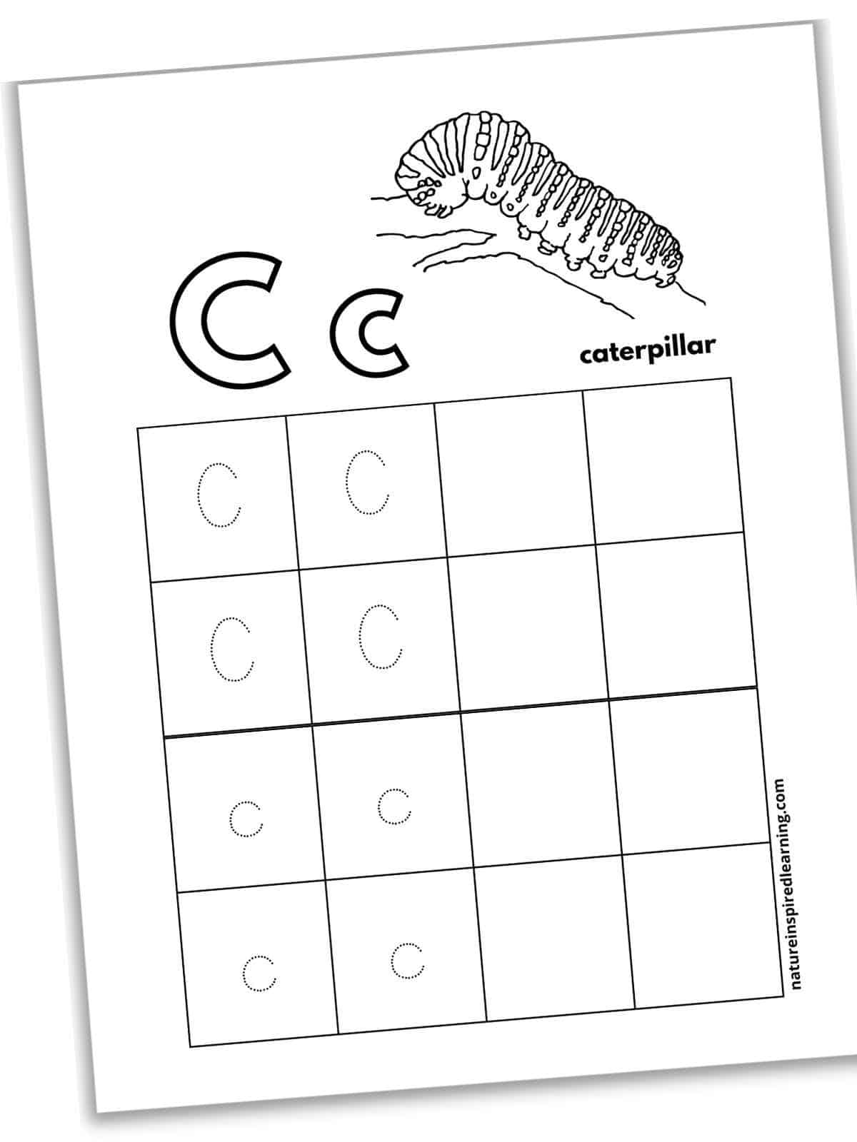 Free Letter C Tracing Worksheets Nature Inspired Learning Free Letter C Tracing Worksheets Nature Inspired Learning