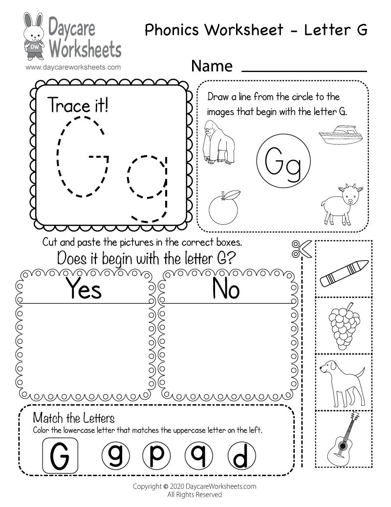 Free Letter G Phonics Worksheet For Preschool Beginning Sounds Initial Sound Sort Activity Letter G Top Teacher