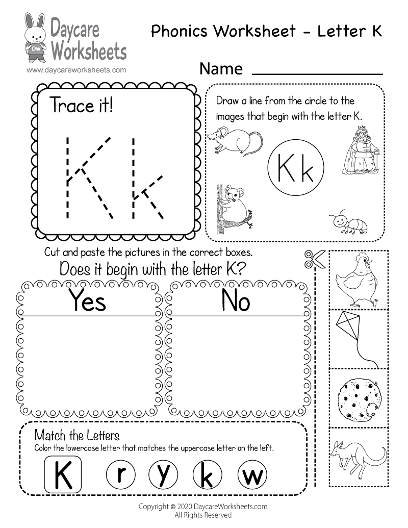 Free Letter K Phonics Worksheet For Preschool Beginning Sounds Kindergarten Beginning Sound Worksheet Made By Teachers