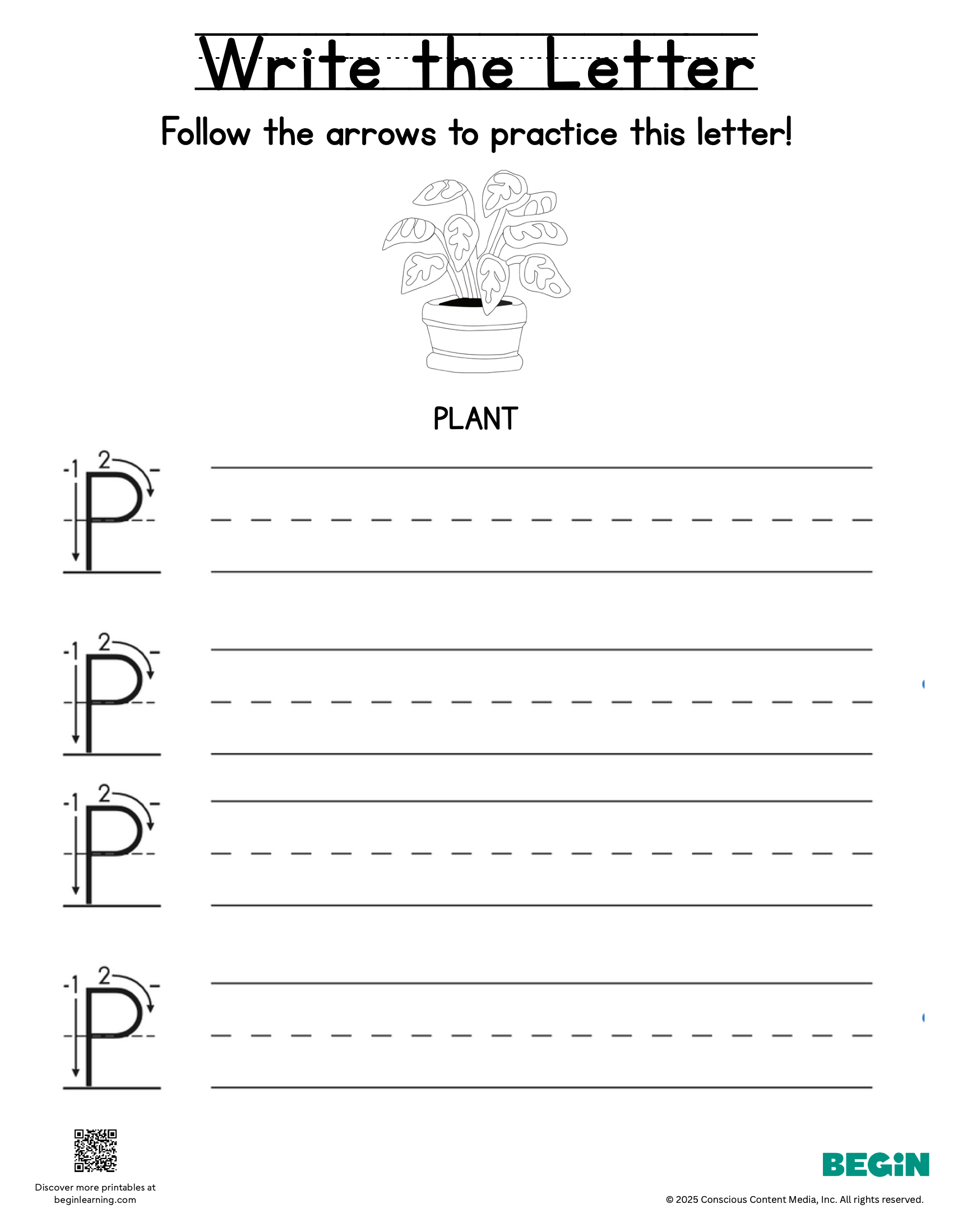 Free Letter P Printing Writing Worksheets Begin Learning