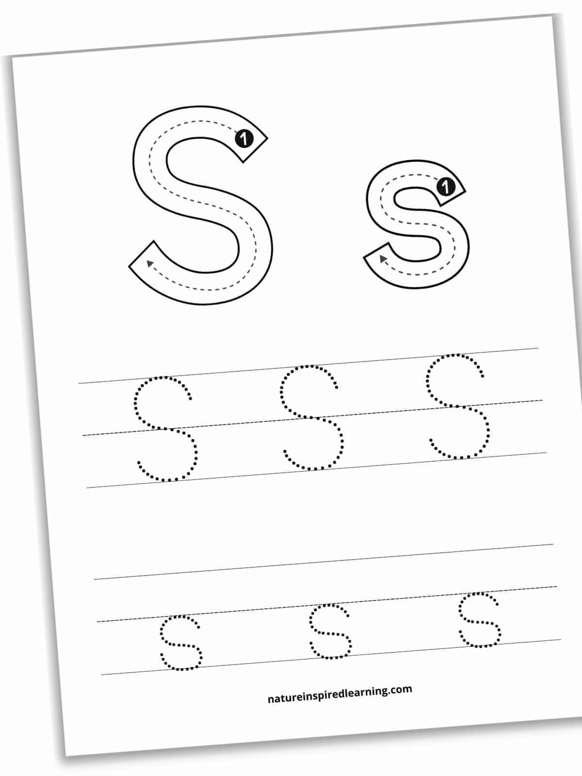 Tracing Letter S Alphabet Worksheet For Kindergarten And Preschool Kids For Handwriting Practice And Educational Activities In A Printable Page Illust Stock Vector Image Art Alamy