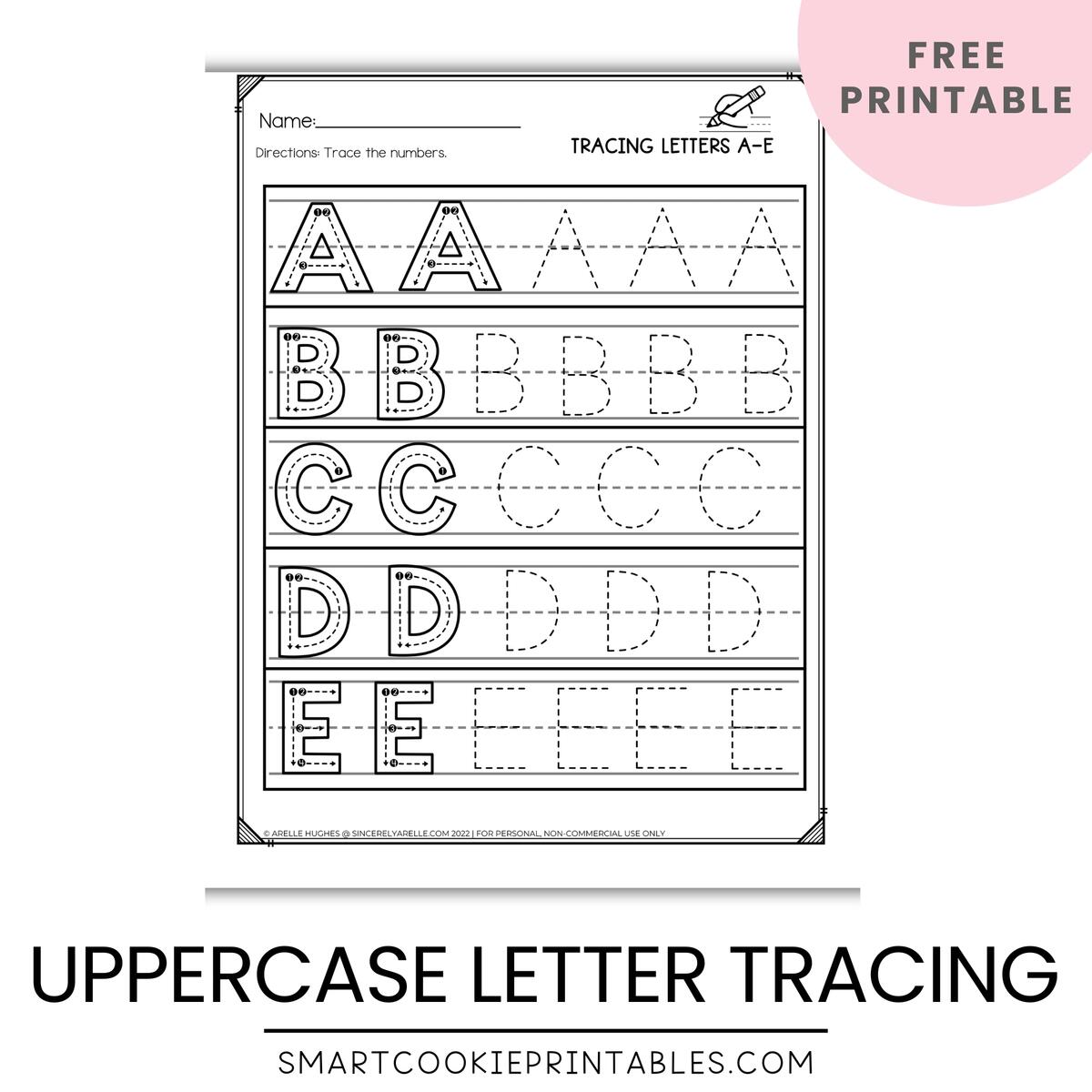 Free Letter Tracing A Z Worksheets For Preschool And Kindergarten Smart Cookie Printables Free Letter Tracing A Z Worksheets For Preschool And Kindergarten Smart Cookie Printables