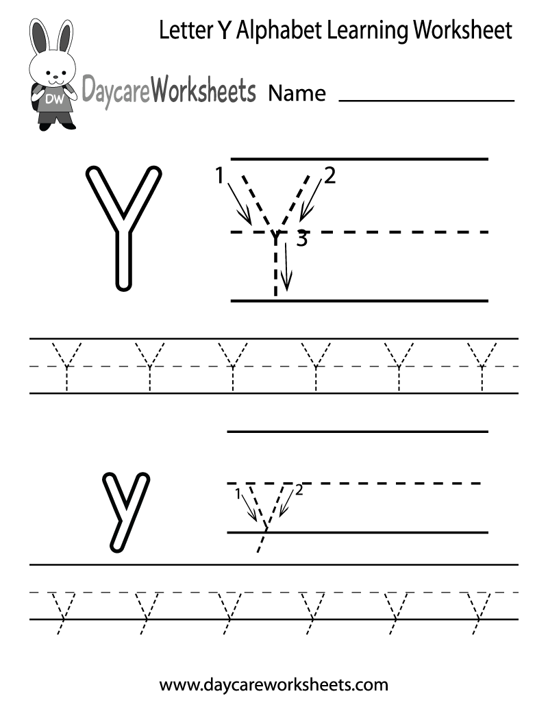 Free Letter Y Alphabet Learning Worksheet For Preschool Alphabet Worksheets Free Printables Doozy Moo