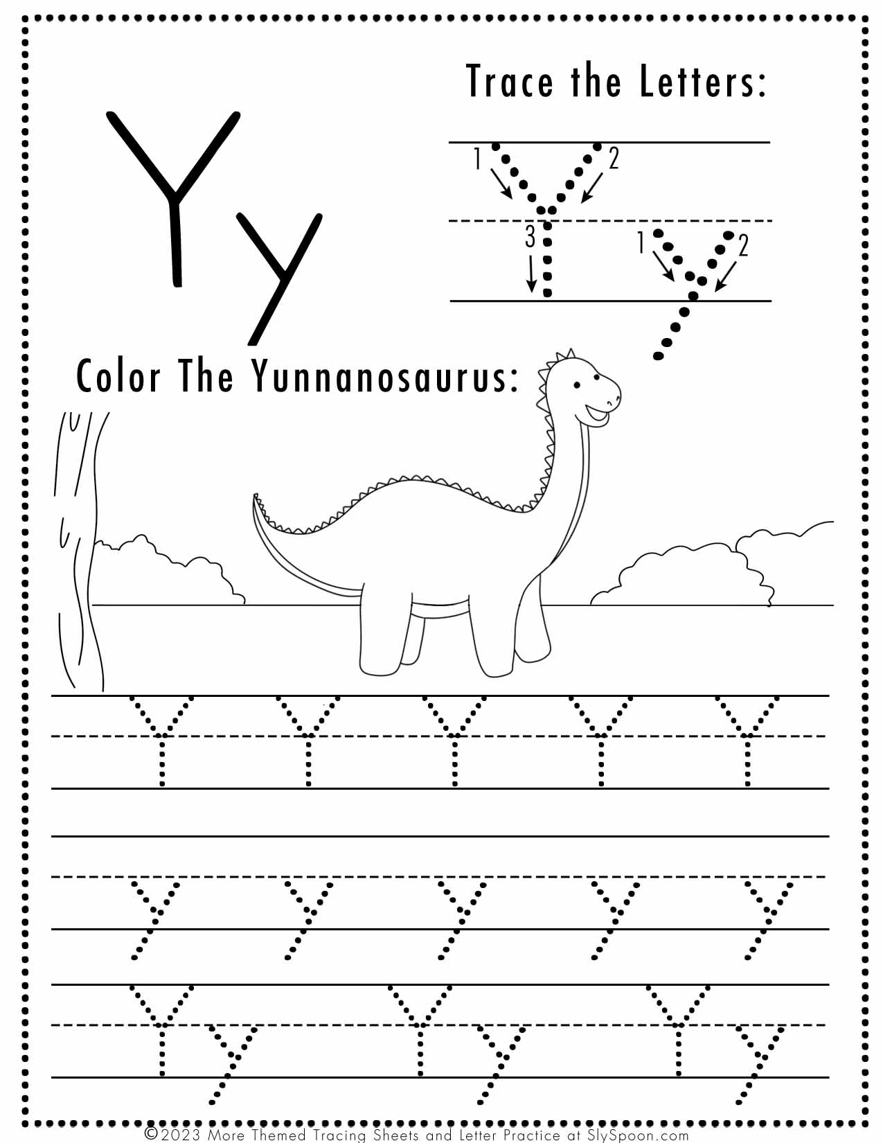 Letter Y Alphabet Activity Worksheet Doozy Moo