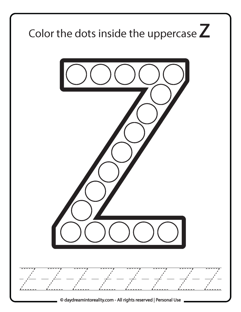 Free PDF Alphabet Dot Marker Worksheets Color Trace Daydream Into Reality Free PDF Alphabet Dot Marker Worksheets Color Trace Daydream Into Reality