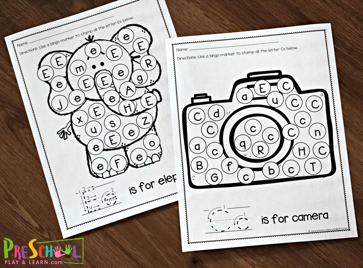 FREE Printable Alphabet Letter Recognition Worksheets Pdf A To Z Letter Recognition Worksheets Planning Playtime