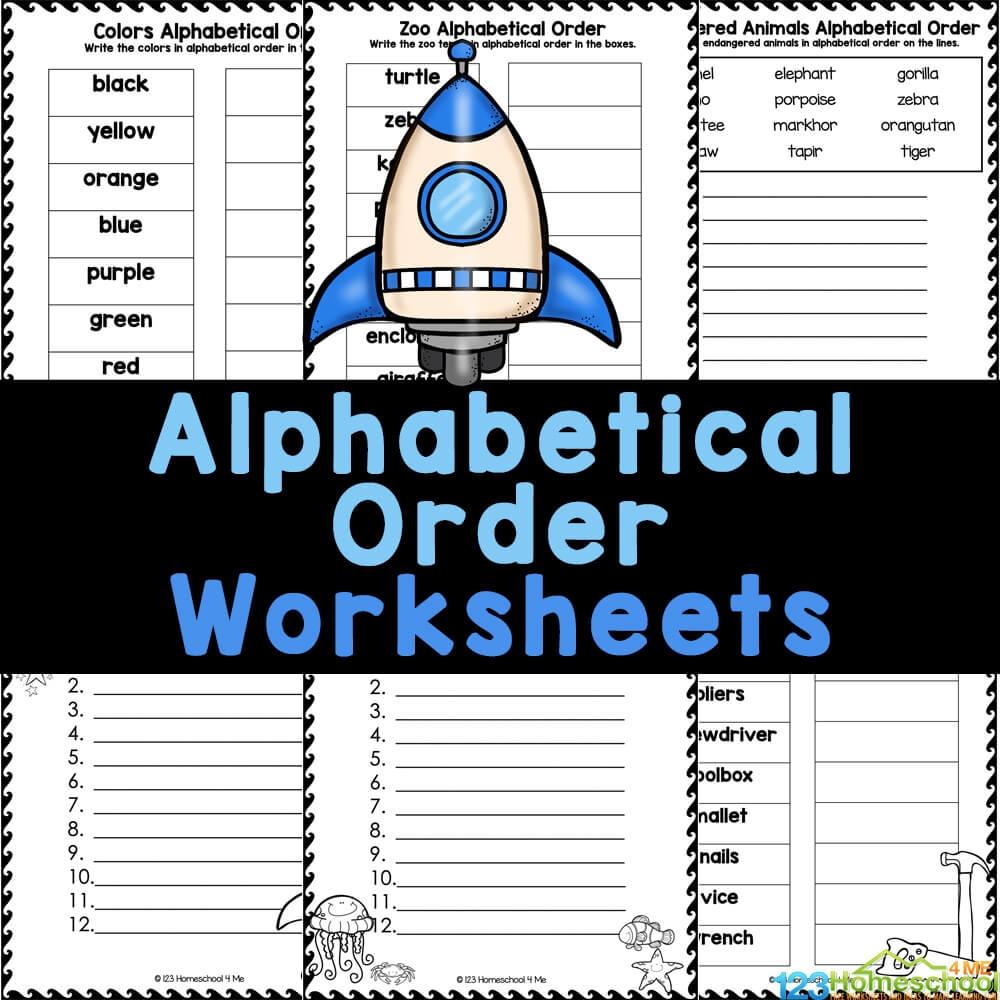 FREE Printable Alphabetical Order Worksheets Teaching Ideas Games And More Back To School ABC Order Fun