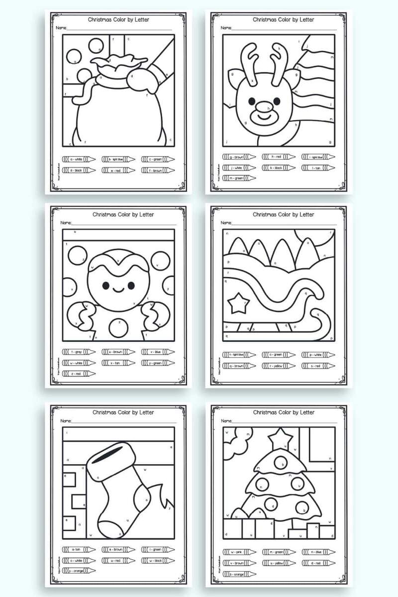 Free Printable Color By Letter Christmas Worksheets The Artisan Life Free Printable Color By Letter Christmas Worksheets The Artisan Life