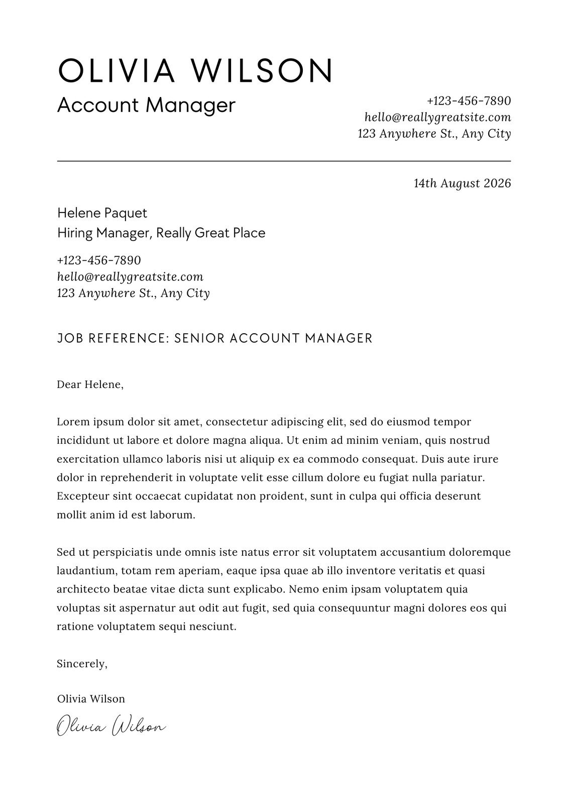 Free Printable Cover Letter Templates You Can Customize Canva