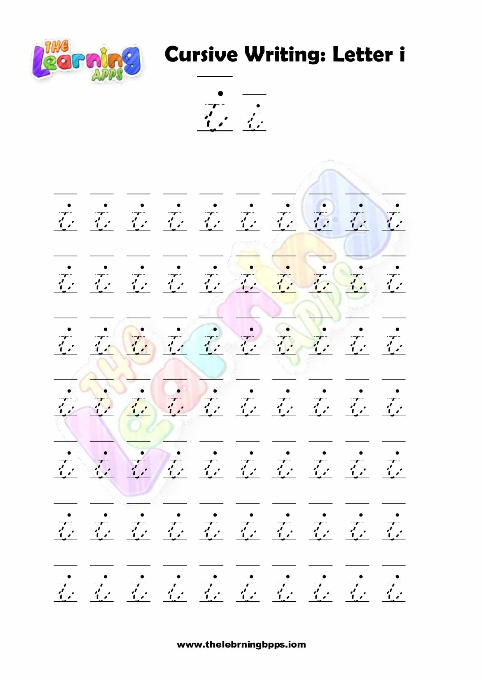 Free Printable Cursive Letter I Writing Grade 1 Worksheets Free Printable Cursive Letter I Writing Grade 1 Worksheets