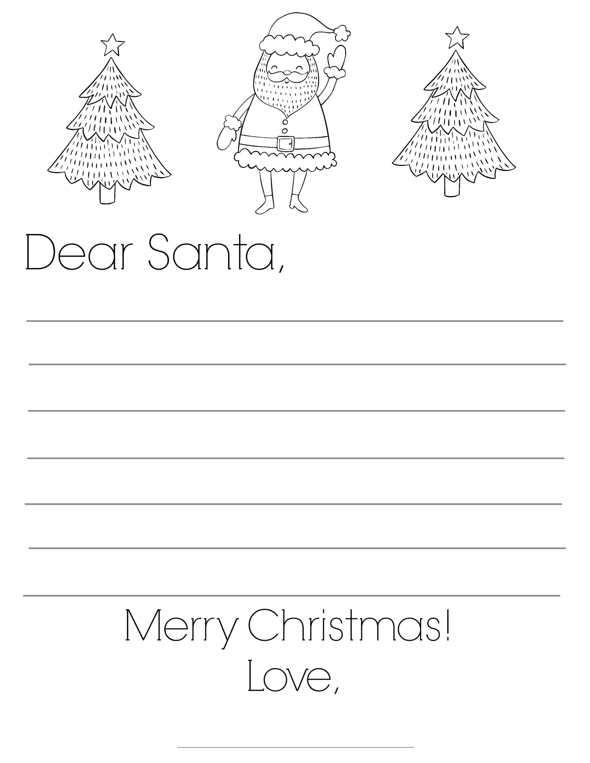 Free Printable Dear Santa Letters For Kids To Enjoy Free Printable Dear Santa Letters For Kids To Enjoy