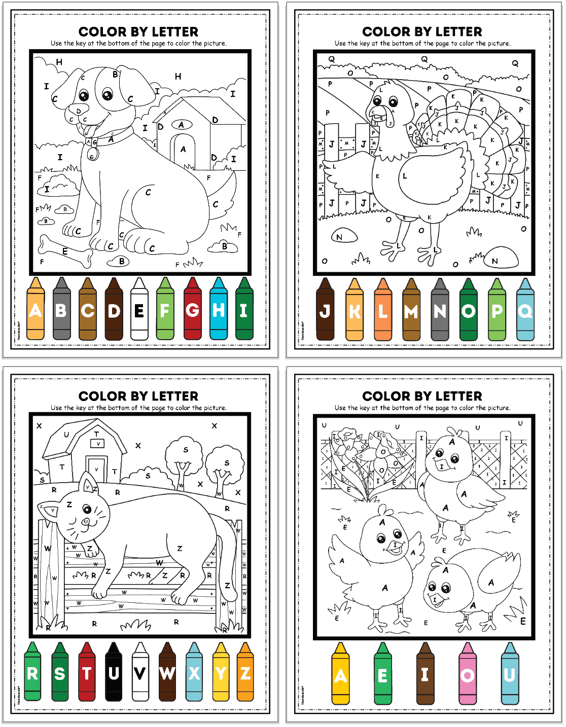Free Printable Farm Animal Color By Letter Pages The Artisan Life Free Printable Farm Animal Color By Letter Pages The Artisan Life