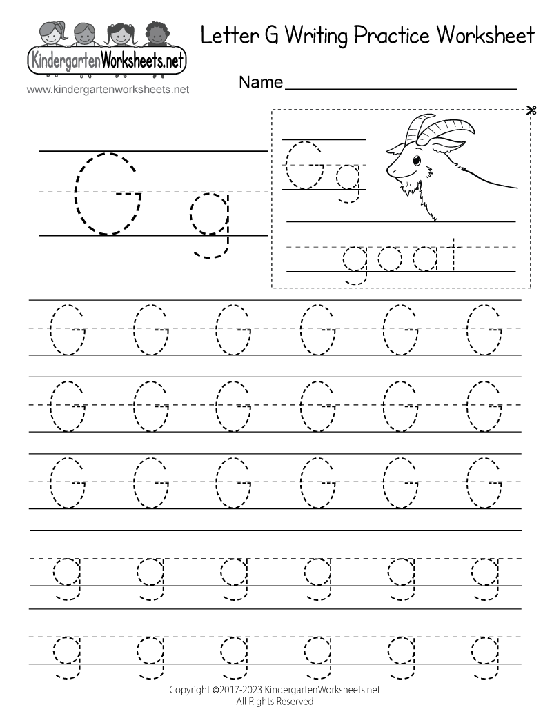 Free Printable Letter G Writing Practice Worksheet Letter G Worksheets 55 Free PDF Printables Daydream Into Reality