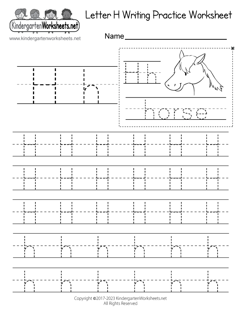 Letter H Free Worksheets TeachersMag