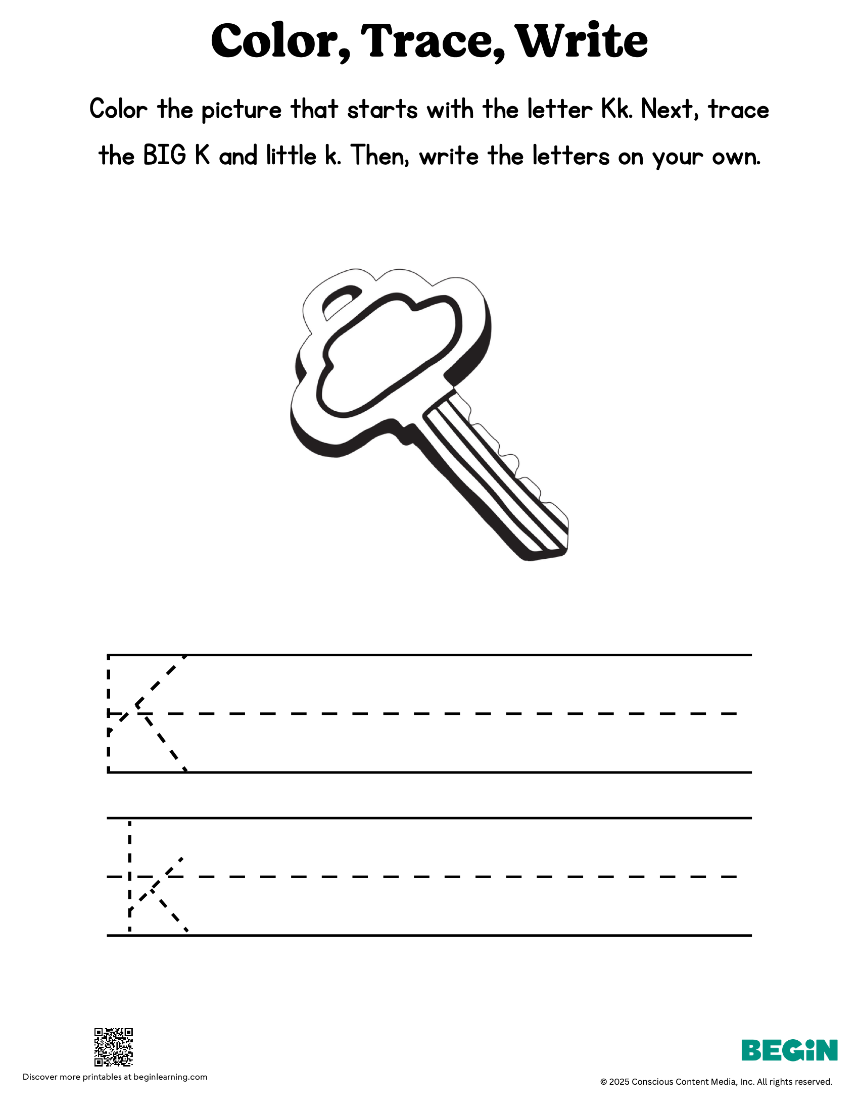 Free Printable Letter K Worksheets Begin Learning