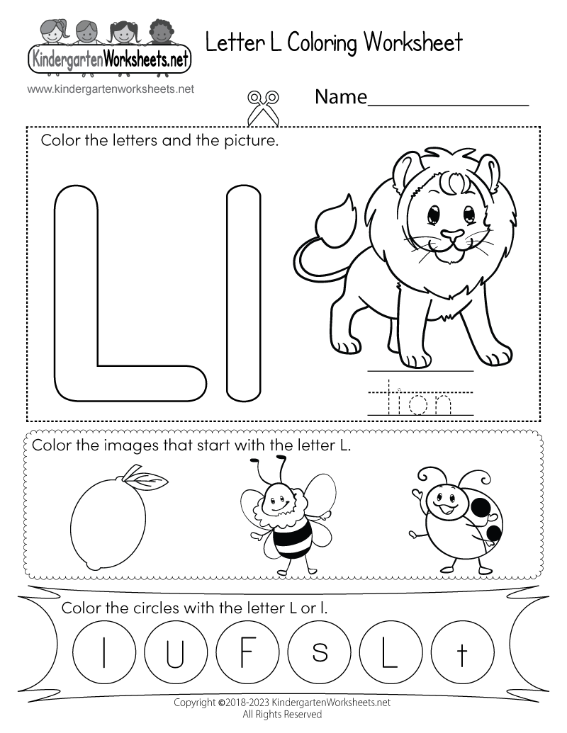 Free Printable Letter L Coloring Worksheet Letter L Preschool Printables Preschool Mom