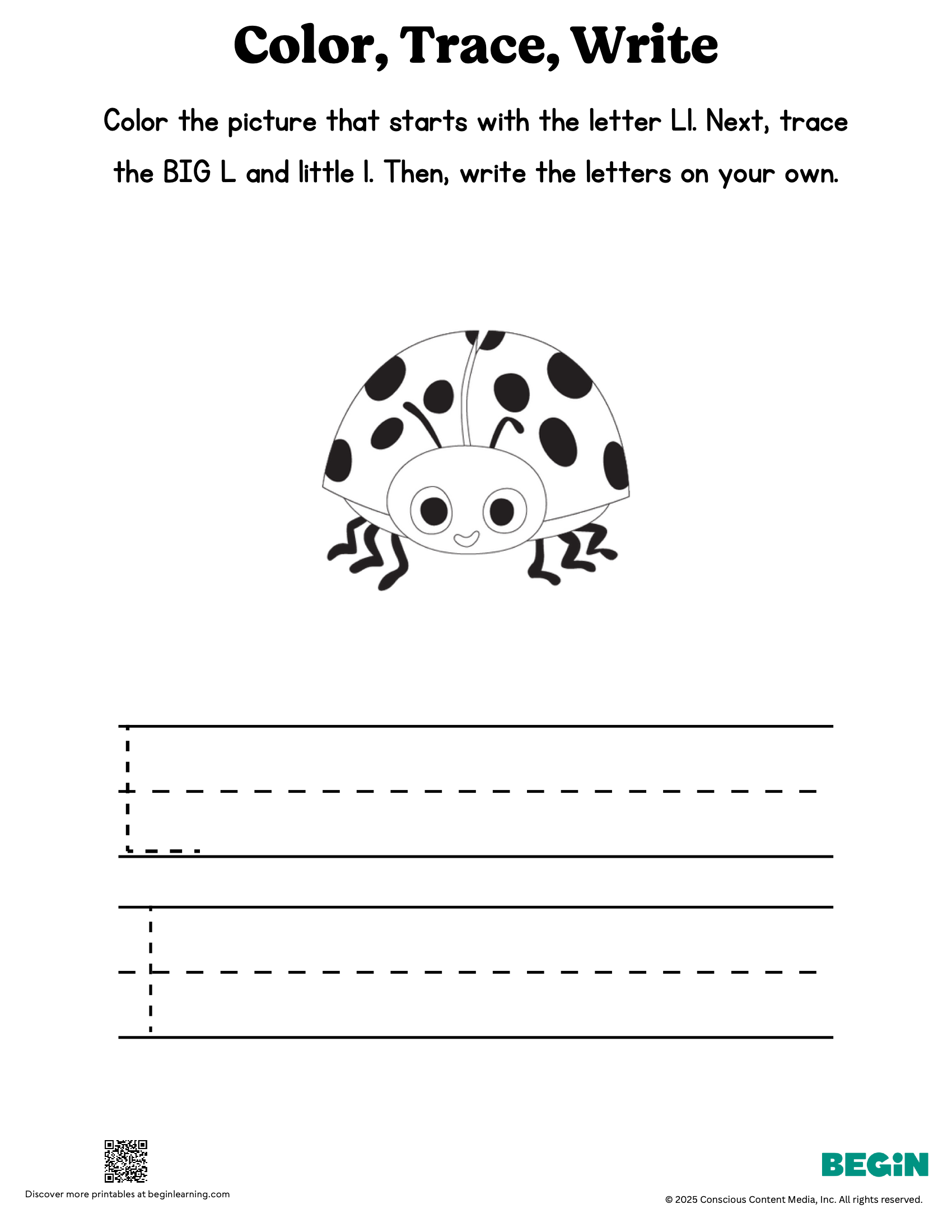 Free Printable Letter L Worksheets Begin Learning