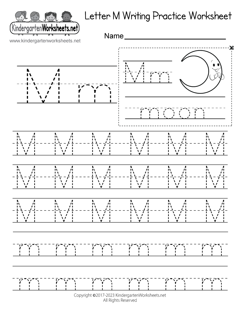 Free Printable Letter M Writing Practice Worksheet Letter M Preschool Printables Preschool Mom