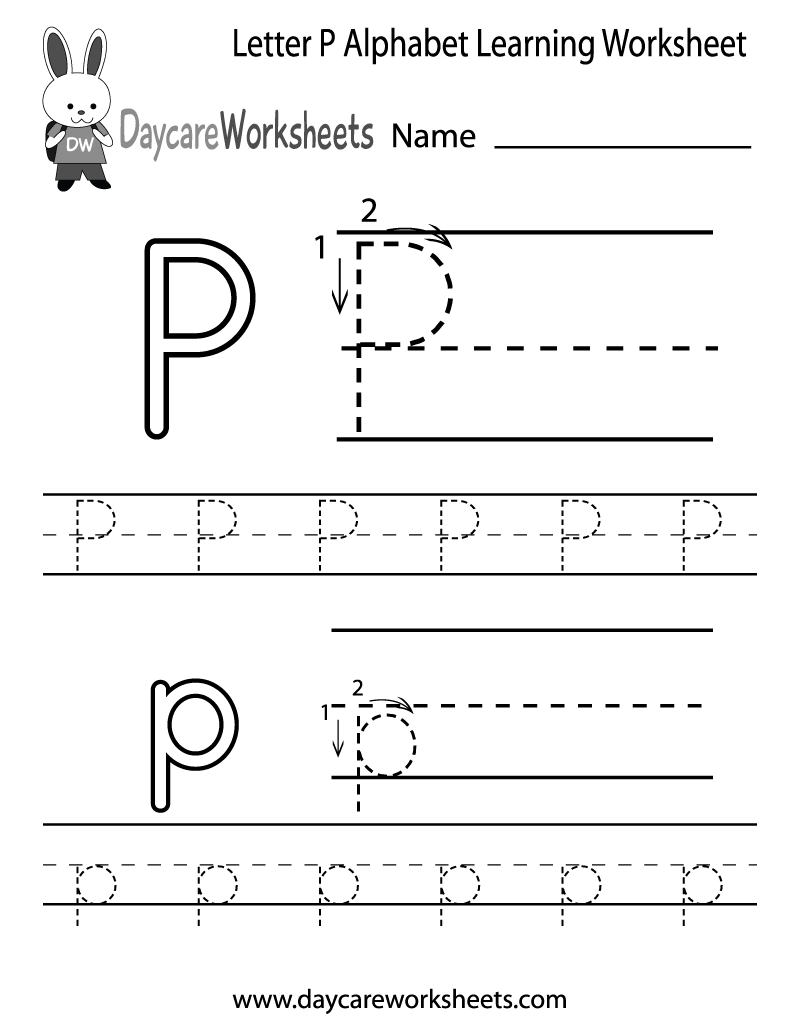 Free Printable Letter P Alphabet Learning Worksheet For Preschool Free Printable Letter P Alphabet Learning Worksheet For Preschool