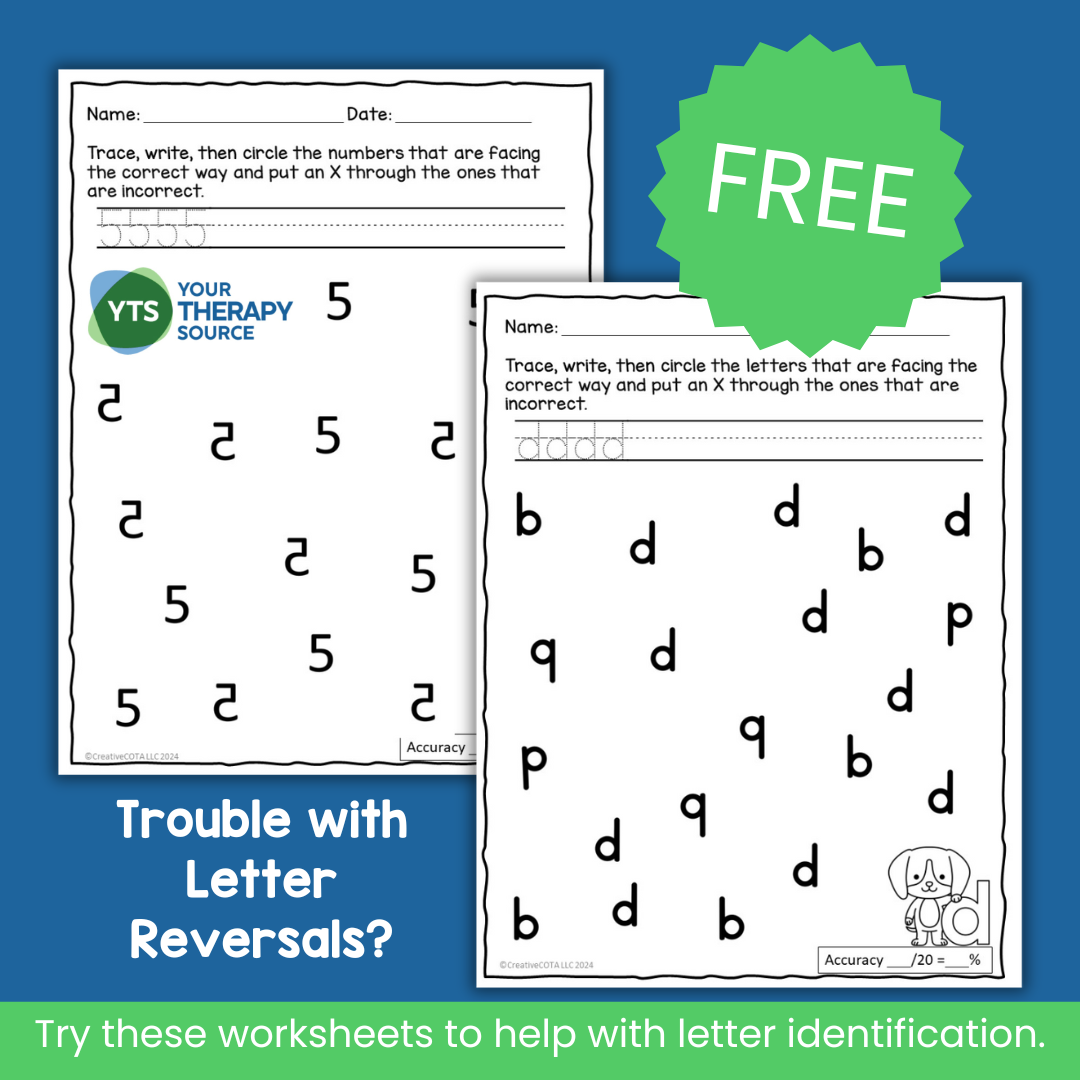 Free Printable Letter Reversal Worksheet Your Therapy Source