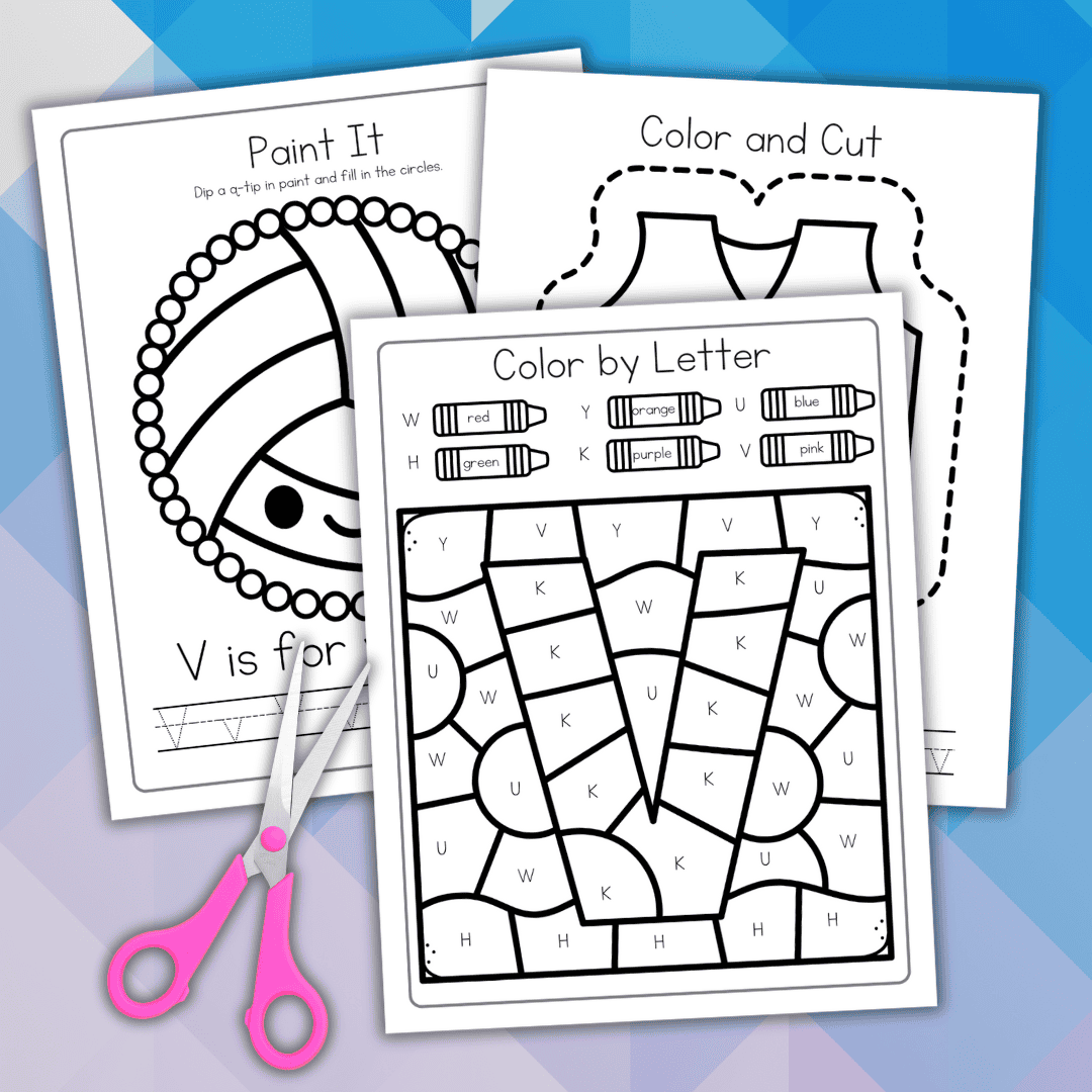 Free Printable Letter V Worksheets For Preschoolers