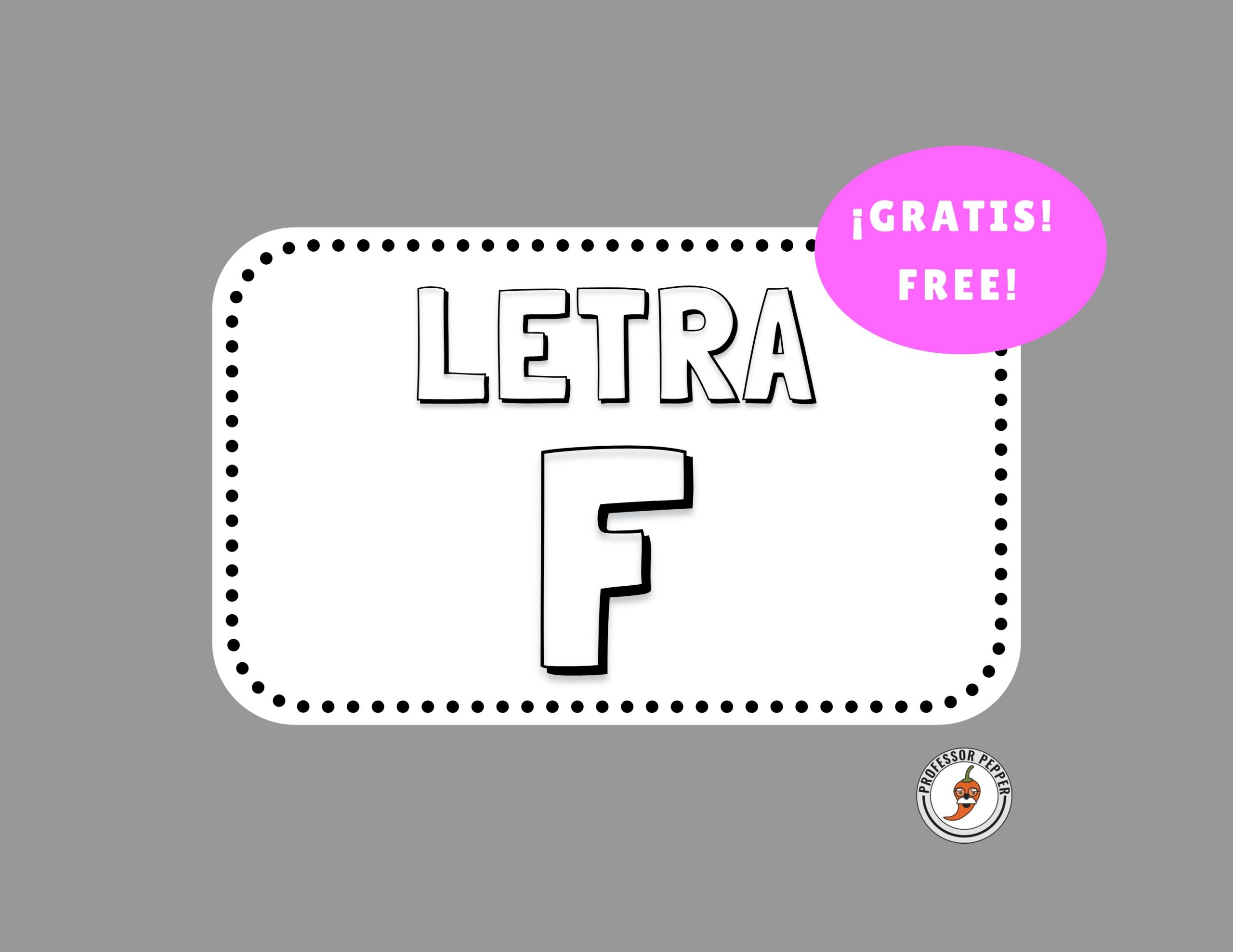 Free Spanish Letter F Worksheet Professor Pepper Palabras Con La Letra F Actividades Y Ejemplos Para Ni Os