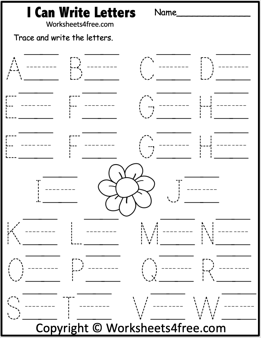Free Trace And Write The Alphabet Worksheet Worksheets4Free Free Trace And Write The Alphabet Worksheet Worksheets4Free