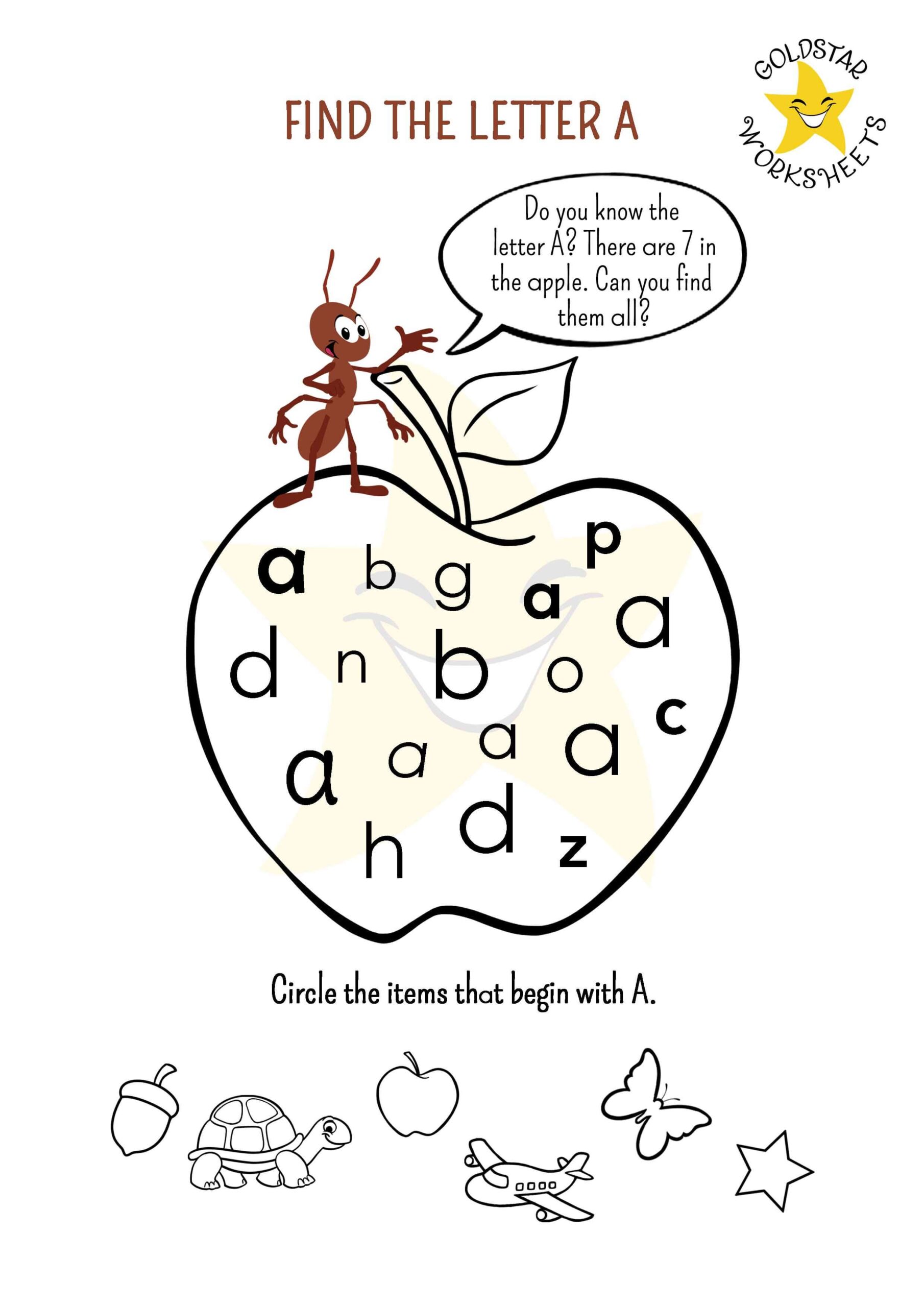 Fun Alphabet Activities Find The Letter A Worksheets FREE PDF