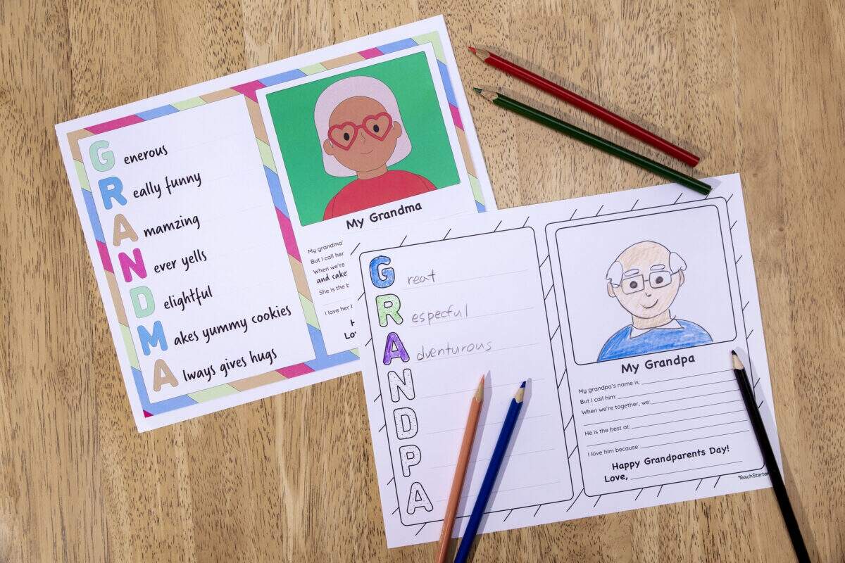 Grandparents Day Acrostic Poems Teach Starter