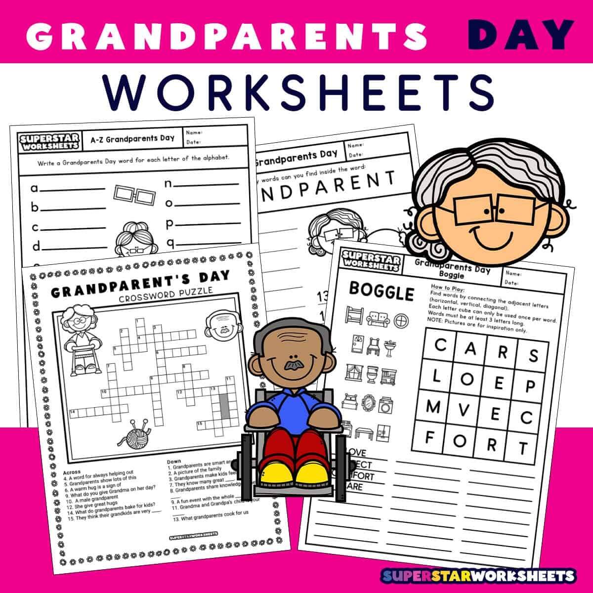 Grandparents Day Printables V Superstar Worksheets