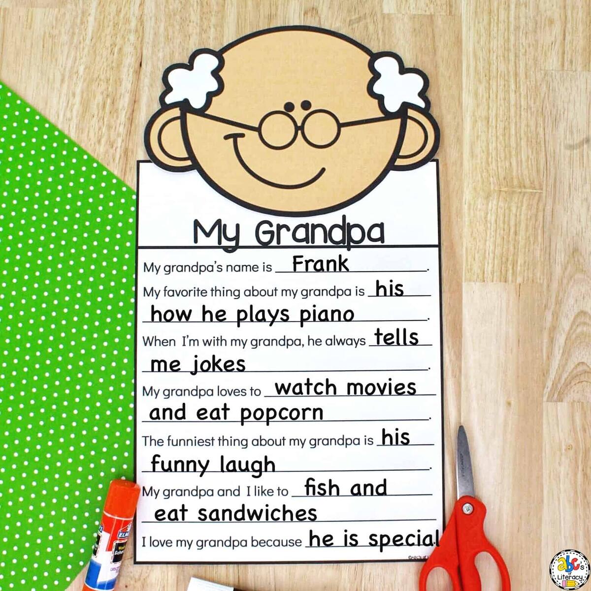 Grandparents Day Acrostic Poems Teach Starter