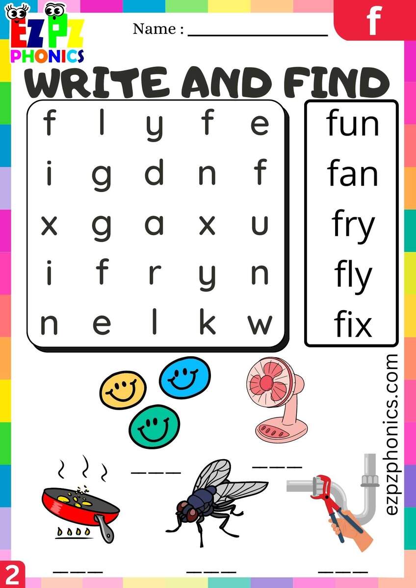 Group2 Letter F Write And Find Beginning Sounds Worksheet Ezpzphonics Group2 Letter F Write And Find Beginning Sounds Worksheet Ezpzphonics