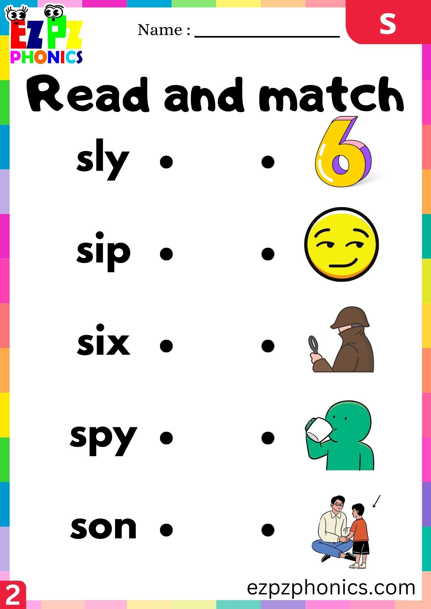 Group2 Letter S Read And Match Beginning Sounds Worksheet Ezpzphonics Group2 Letter S Read And Match Beginning Sounds Worksheet Ezpzphonics