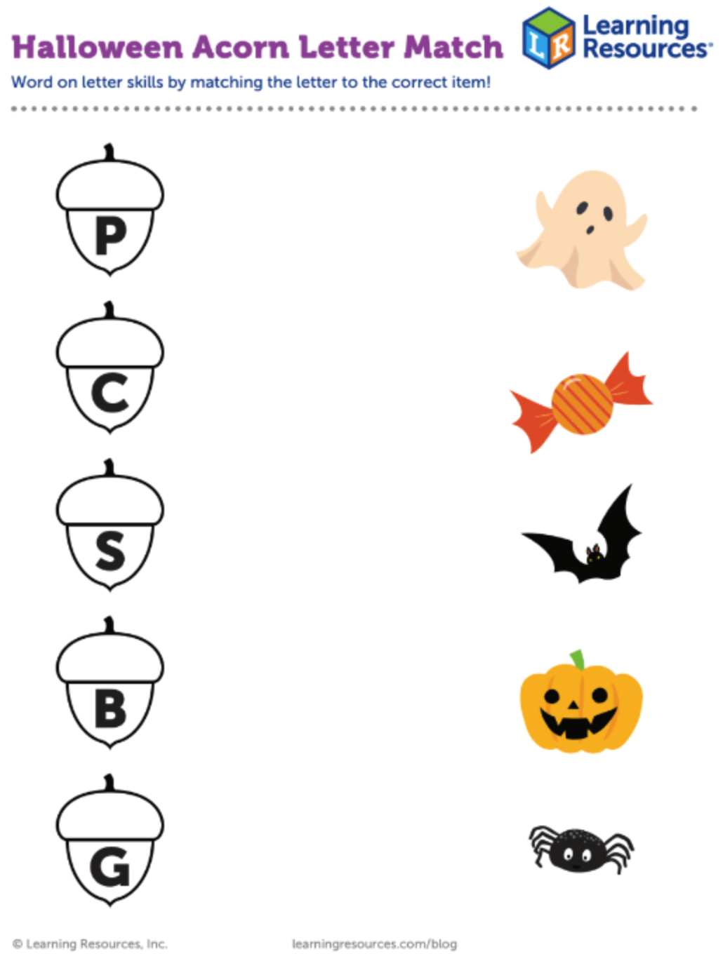 Alpha Bats Halloween ABC Order Worksheets