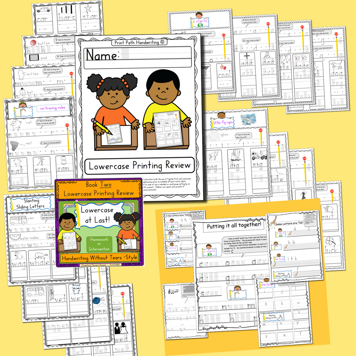 Handwriting Sheets A Dime A Dozen Print Path Presentation And Handouts Outreach