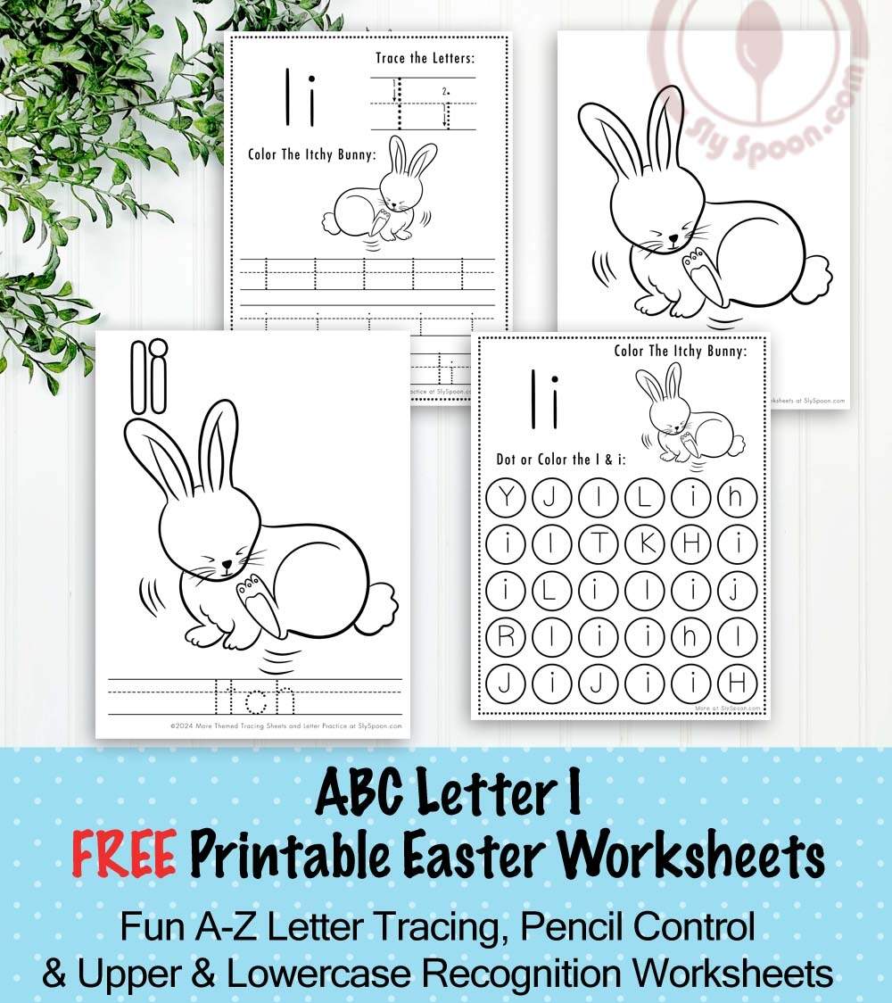 Hop Into Learning With Free Printable Easter Themed Letter I Tracing Worksheets Sly Spoon Hop Into Learning With Free Printable Easter Themed Letter I Tracing Worksheets Sly Spoon
