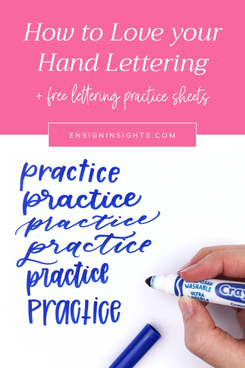 How To Love Your Hand Lettering Free Lettering Practice Worksheets