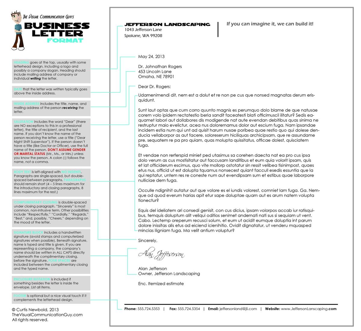 How To Write A Letter In Business Letter Format The Visual Communication Guy