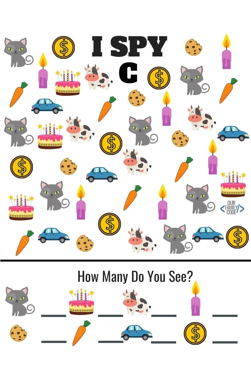 I Spy ABC Worksheets For Letter Recognition Our Family Code I Spy ABC Worksheets For Letter Recognition Our Family Code