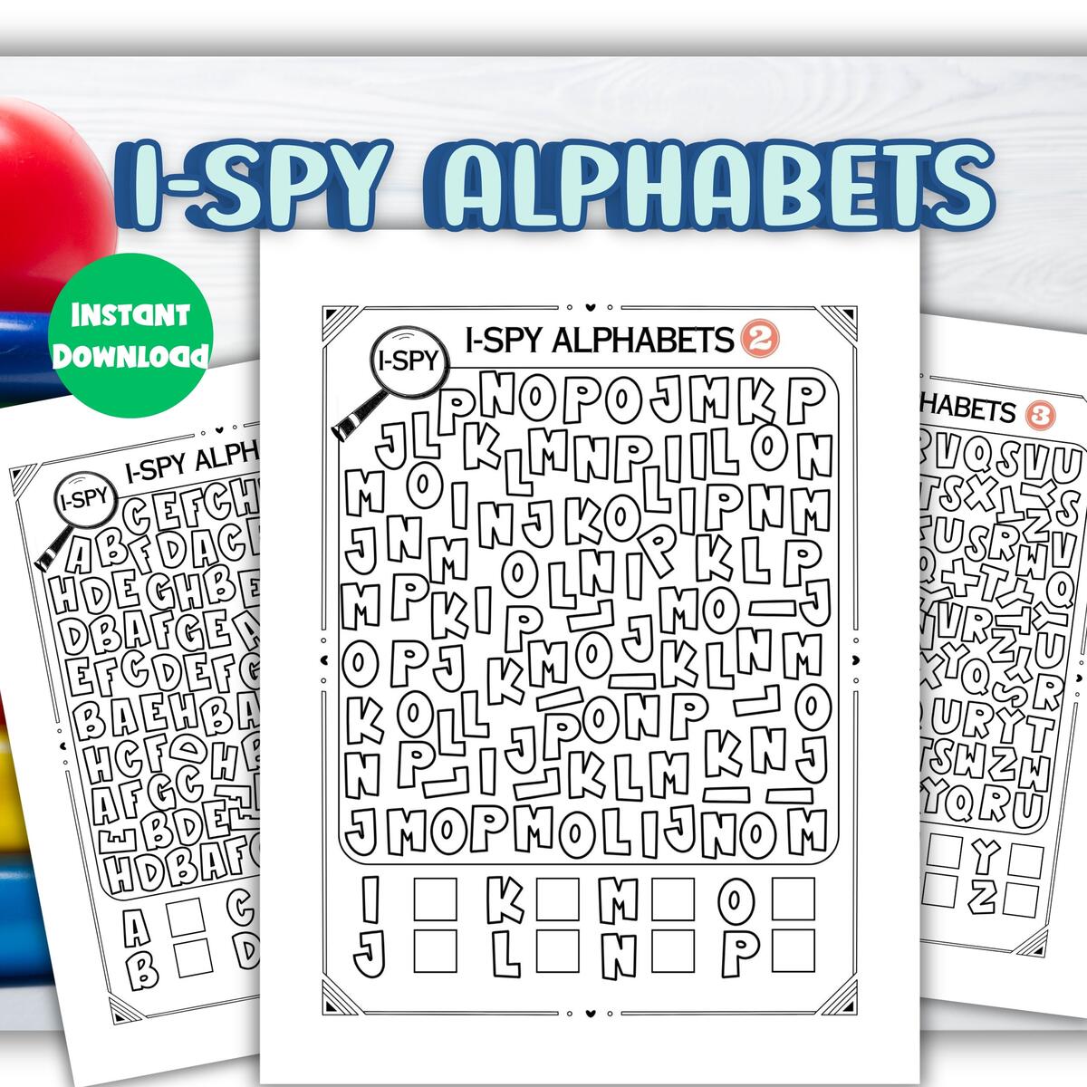 I spy Alphabets I Spy Letters I spy Worksheet Activities Find And Count Kids Activities Math Activity Party Games Illustration Games Etsy