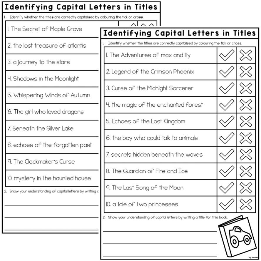 Identifying Capital Letters In Titles Worksheets Top Teacher Identifying Capital Letters In Titles Worksheets Top Teacher