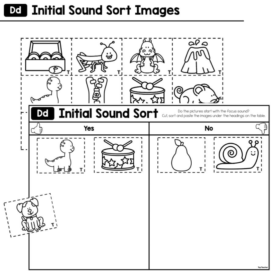 Initial Sound Sort Activity Letter D Top Teacher Initial Sound Sort Activity Letter D Top Teacher