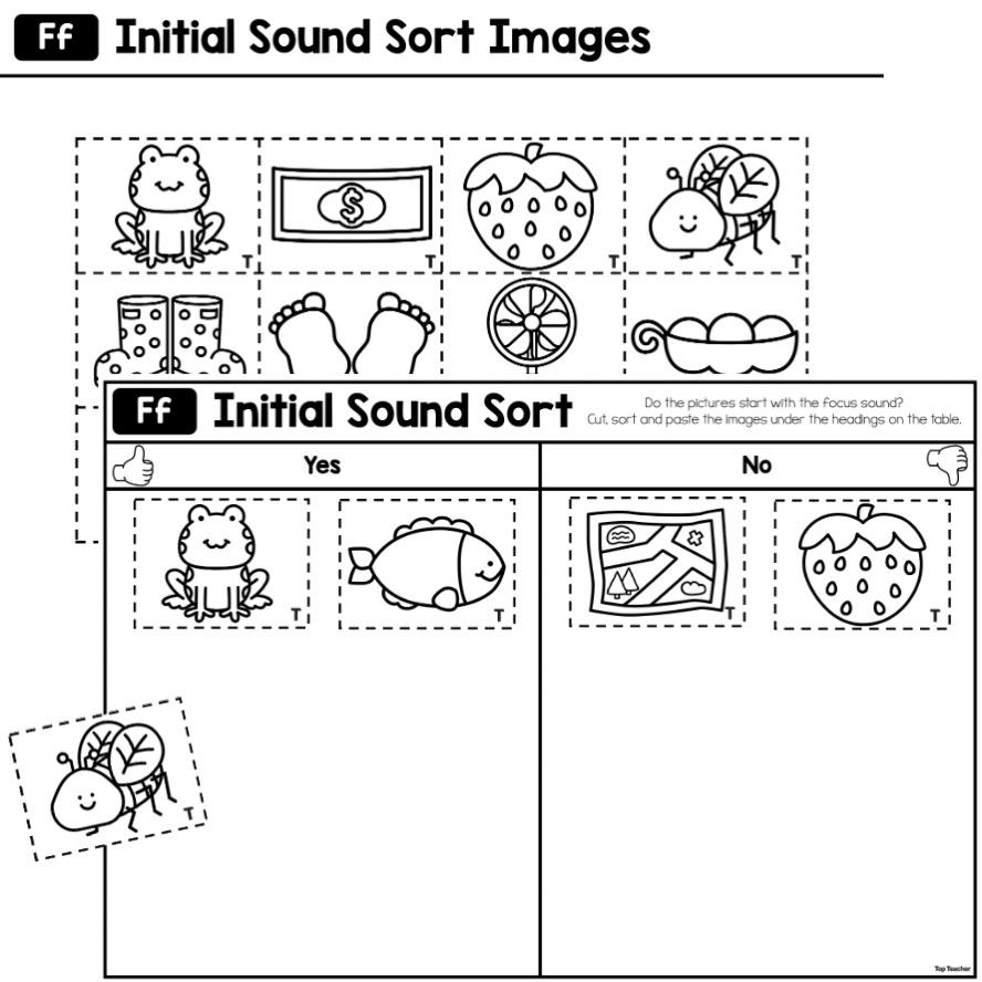 Initial Sound Sort Activity Letter F Top Teacher Initial Sound Sort Activity Letter F Top Teacher