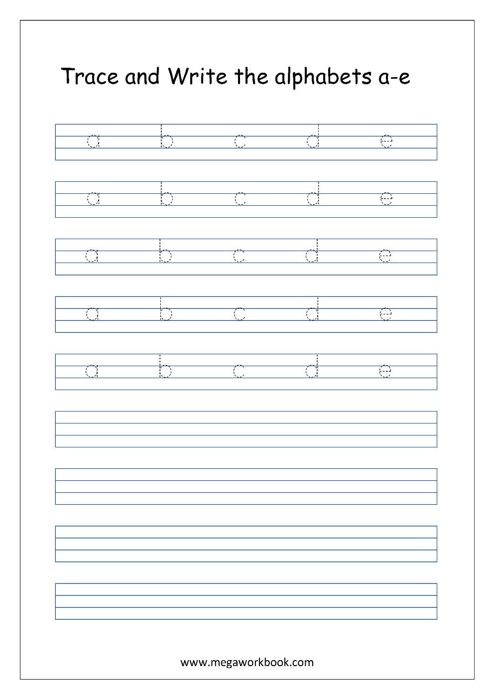 Kindergarten Alphabet Worksheets Free Printable Alphabet Worksheets Alphabet Writing Worksheets Small Letters Lowercase MegaWorkbook Letter Tracing Worksheets Superstar Worksheets