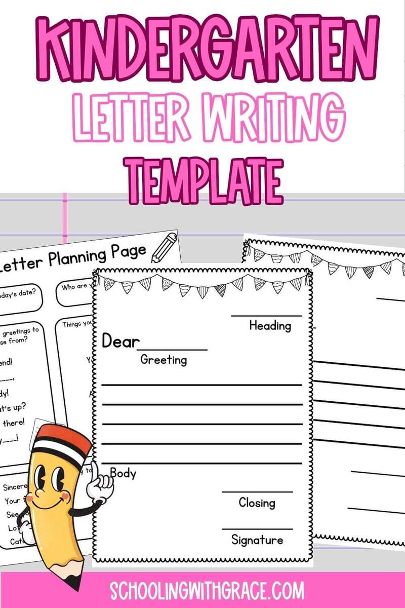 Kindergarten Letter Writing Template Kindergarten Letter Writing Template